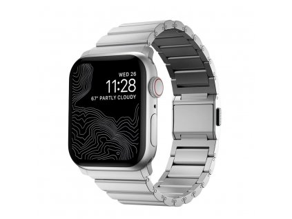 Nomad remienok pre Apple Watch 44/45/49 mm - Aluminium Band/Silver Hardware