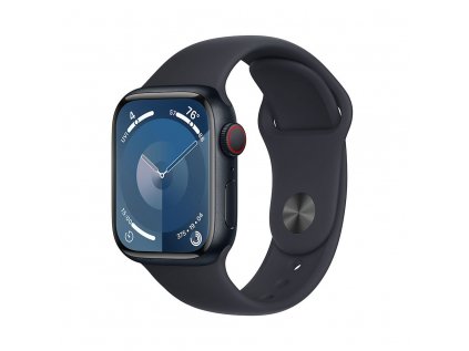 Apple Watch Series 9 GPS + Cellular 41mm Midnight Aluminium Case with Midnight Sport...