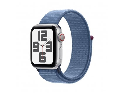 Apple Watch SE GPS + Cellular 40mm Silver Aluminium Case with Winter Blue Sport Loop