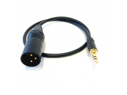 Canare L-2E5 mikrofónový kábel 4,6 mm, XLR(M) / JACK 3,5 mm TRS (M) 0,5 m, BLK