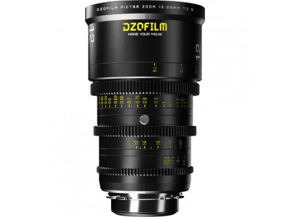 DZO Optics DZOFilm Pictor 12-25 mm T2.8 Super35 Parfokálny zoom objektív (PL/EF, čierny)