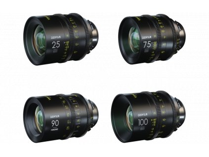 DZO Optics Súprava objektívu DZOFILM Vespid 4 PL (25 75 100 T2.1, Macro 90 T2.8)