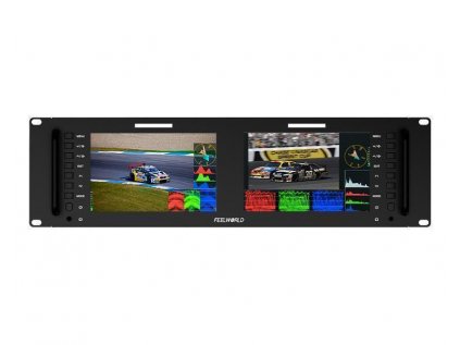 Feelworld D71 PLUS Dual 7" 3RU monitor pre montáž do racku 4K HDMI SDI
