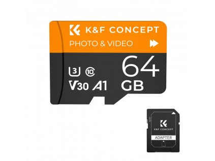 K&F Concept 64GB micro SD karta U3/V30/A1 s adaptérom na pamäťovú kartu