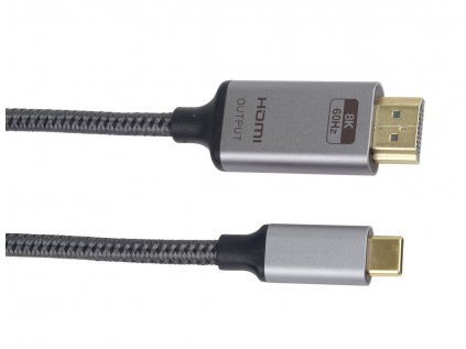 PremiumCord USB-C na HDMI kábel 2m rozlíšený obraz 8K@60Hz