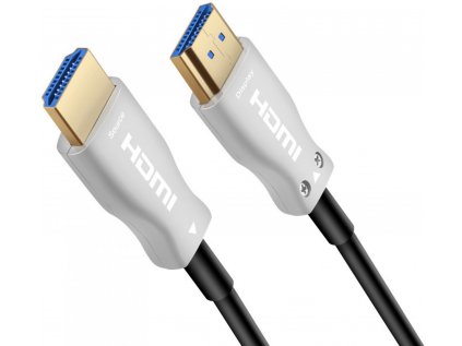 PremiumCord vysokorýchlostné optické vlákno s éterom. 4K@60Hz kábel 50m, M/M, pozlátené...