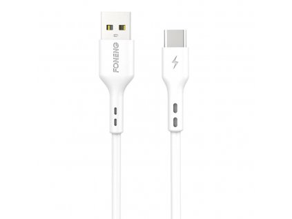 Foneng X36 kábel USB na USB-C, 3A, 1m (biely)