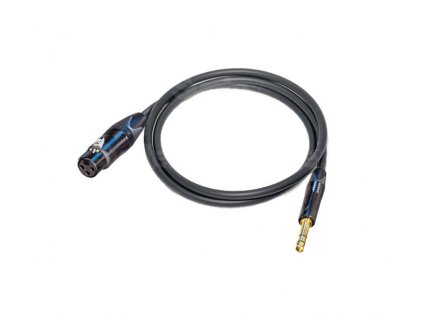 Canare L-2T2S mikrofónový kábel 6,0 mm, XLR (F) / JACK TRS 6,3 mm 0,5 m, BLK