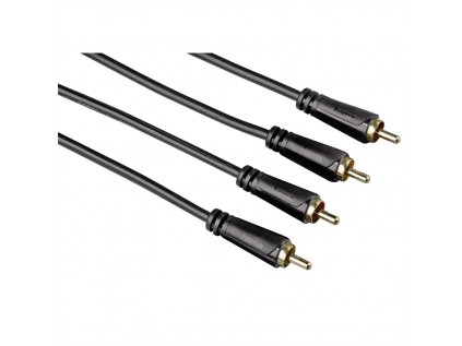 Hama audio kábel 2 cinch - 2 cinch, pozlátený, 3*, 3 m