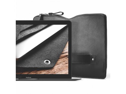 MUJJO Carry-On Folio Sleeve Pro 12" Macbook - čierny