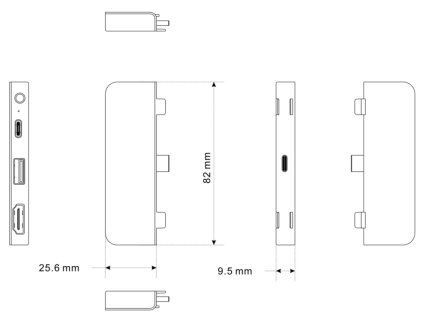 Hyper® HyperDrive™ 4-in-1 USB-C Hub pre iPad Pro - Space Gray