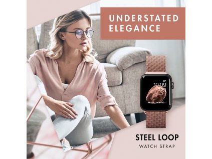 LAUT Steel Loop – opasok na Apple Watch 42/44 mm, milánsky ťah, Gold