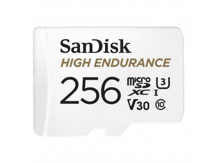 SanDisk microSDXC High Endurance Video 256 GB C 10 U3 V30, adaptér