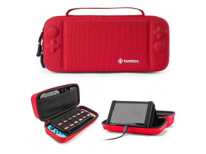 tomtoc cestovné puzdro na Nintendo Switch, červené