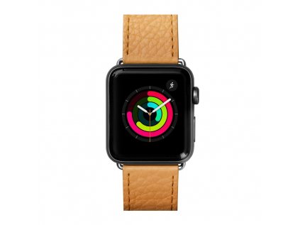 LAUT Milano – kožený remienok na Apple Watch 42/44 mm, okrový