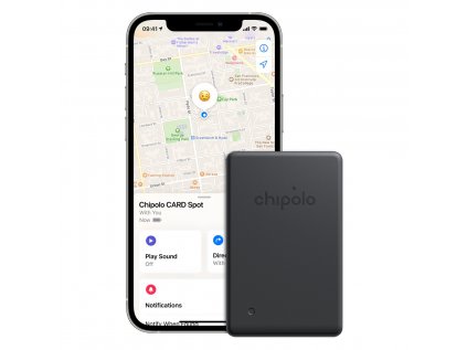 Chipolo CARD Spot– Chytrý vyhľadávač peňaženky, čierny