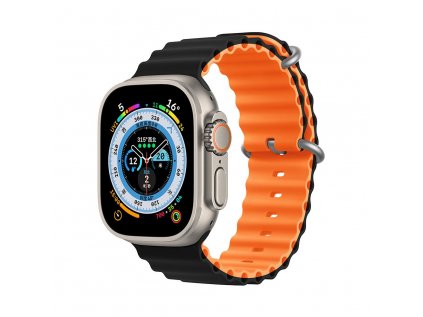 Devia remienok Deluxe Series Sport6 Silicone Two-tone Band 40/41mm - Black/Orange