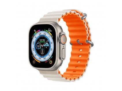 Devia remienok Deluxe Series Sport6 Silicone Two-tone Band 40/41mm - Starlight/Orange