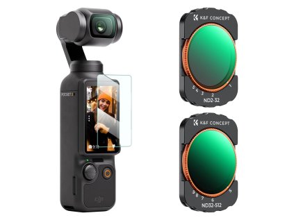 K&F Concept Filtre K&F VND pre DJI Osmo Pocket 3, magnetický variabilný ND2-32 + ND32-512 filtre s neutrálnou hustotou 2