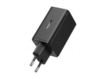 Baseus GaN3 Pro nástenná nabíjačka, 2xUSB-C + USB, 65W (čierna)