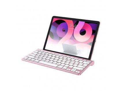 Bezdrôtová klávesnica Omoton pre iPad s držiakom na tablet KB088 (ružová)