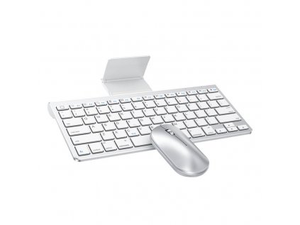 Zestaw klawiatura + mysz dla IPad/IPhone Omoton KB088 (srebrny)