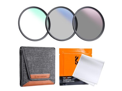 K&F Concept K&F 72mm 3pcs Professional Lens Filter Kit (MCUV/CPL/ND4) + Filter Pouch+3pcs*Cleaning Cloth