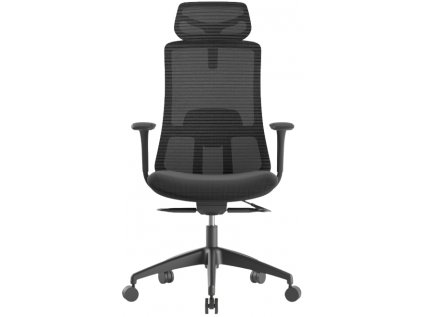 Kancelárska stolička WISDOM, čierny plast, tmavo šedá