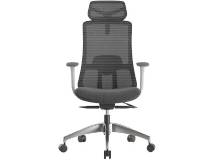 Kancelárska stolička WISDOM, šedý plast, svetlo šedá