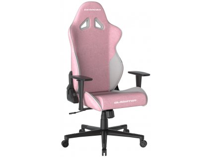 Herná stolička DXRacer GLADIATOR ružovo-biela, látková