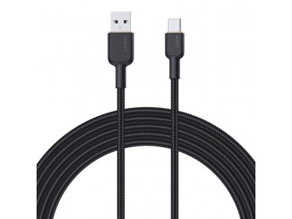 Aukey CB-NAC2 kábel USB-A na USB-C 1,8 m (čierny)
