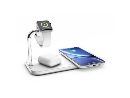 ZENS Aluminium Dual Wireless Charger + Watch 10W - White