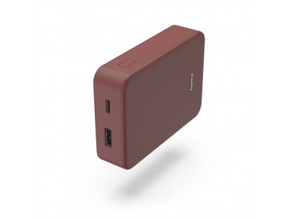 Hama Colour 10, powerbanka 10000 mAh, 3 A, výstup: USB-C, USB-A, červená