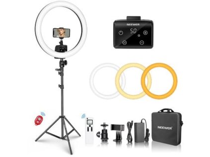 Neewer SRP18 trvalé 18" kruhové svetlo so stojanom, 272 LED, 42W, 2540lux, CRI 95, diaľkové ovládanie