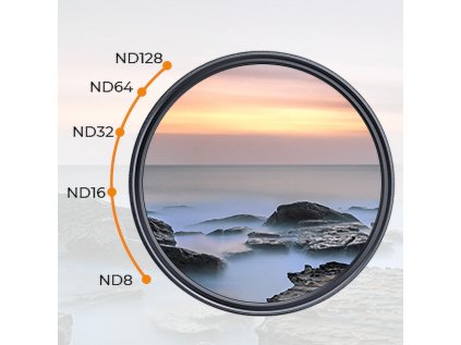 K&F Concept Nano-X MRC Fader Magnetic Adjustable Gray Filter ND8-128 - 82 mm