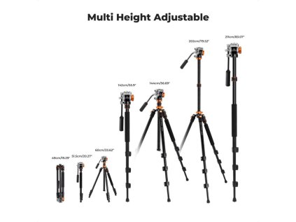 K&F Concept K234A7 video tripod with FH-03 head