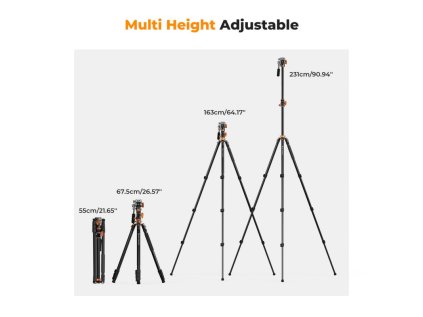 K&F Concept T254A7 video tripod with FH-03 head