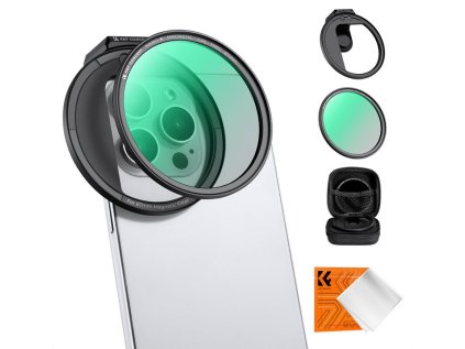 K&F Concept K&F 67MM, magnetický držiak na telefón, s 67MM magnetickým CPL filtrom, šošovka s vysokým rozlíšením, povrchová úprava, voda