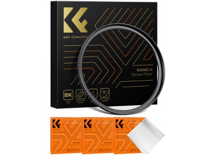 K&F Concept K&F 77-82 mm mosadzný krúžok adaptéra filtra, matná čierna, hrúbka rámu 2,9 mm, W/ 3ks čistenie C