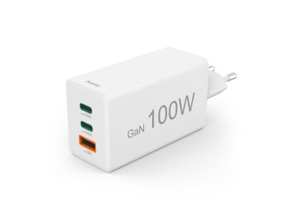 Hama rýchla USB nabíjačka GaN 2x USB-C + USB-A, PD/QC, 100 W