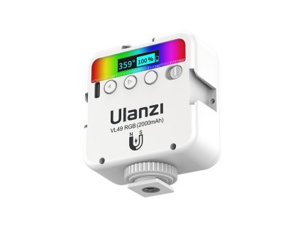 Lampa LED Ulanzi VL49 - RGB, WB (2500 K - 9000 K), biała