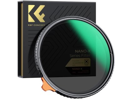 K&F Concept K&F 49MM variabilný ND filter True Color ND2-ND32 s 28 vrstvami antireflexného zeleného filmu vodotesného