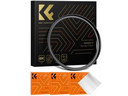 K&F Concept K&F 52-67 mm mosadzný krúžok adaptéra filtra, matná čierna, hrúbka rámu 2,9 mm, W/ 3ks čistenie C