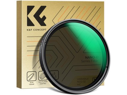 K&F Concept K&F 82MM D Series Variabilný/Fader ND filter, ND2~ND32, W/O Black Cross