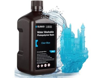ELEGOO Water-washable Resin 2KG, Clear Blue