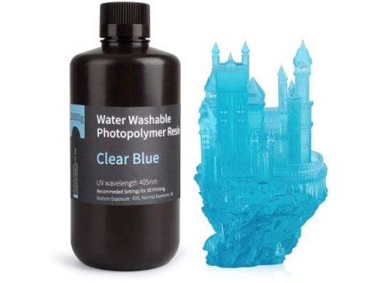 ELEGOO Water-washable Resin 1KG, Clear Blue