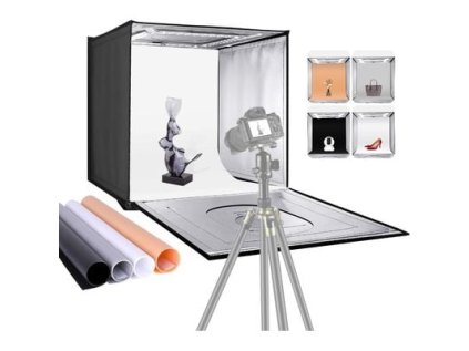 Neewer skladacia fotobúdka 50x50x50cm, 80x stmievateľná LED, 6000-6500K, svietivosť 4000 lm, 40W