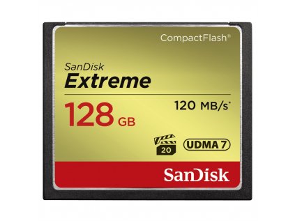 SanDisk Extreme CF 128 GB 120 MB/s zápis 85 MB/s UDMA7