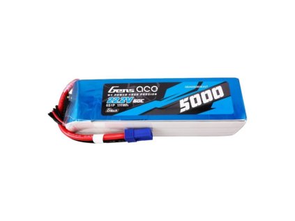 Akumulátor Gens ace G-Tech 5000mAh 22.2V 60C 6S1P Lipo z konektorom EC5 Plug