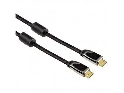 Hama HDMI kábel vidlica-vidlica, 3 m, pozlát., ferit. filtre, kovové vidlice, opletený,...